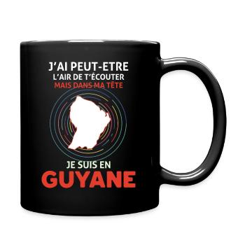 La Guyane Me Manque Citation Humour - Mug uni - noir - Droite