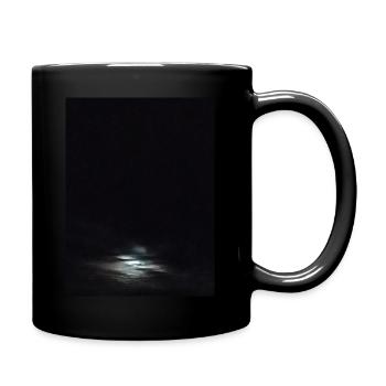 Nacht Wolken Licht Dunkel Himmel - Tasse einfarbig - Schwarz - Rechts