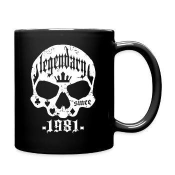 Legendär seit 1981 - Tasse einfarbig - Schwarz - Rechts