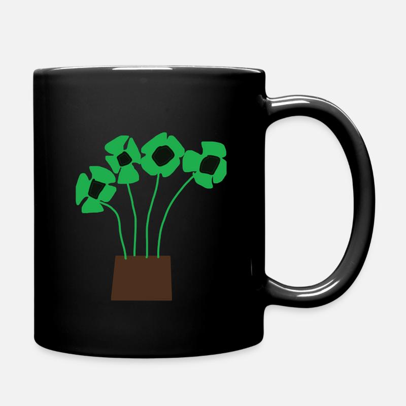 les trèfle à quatre feuille . - Mug uni - noir