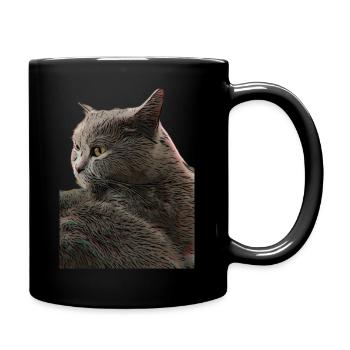 Cat Grey Carthusian British Shorthair Gift - Full Colour Mug - black - Right