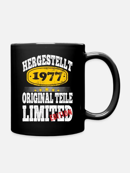 Hergestellt 1977 - Tasse einfarbig - Schwarz