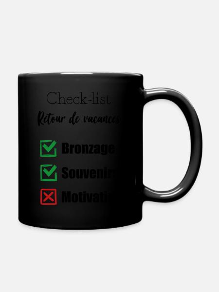 retour de vacances 03 - Mug uni - noir