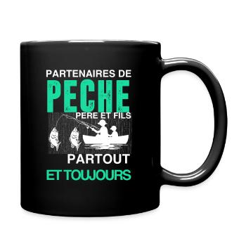 Père et fils T shirt 2875 3900px - Mug uni - noir - Droite