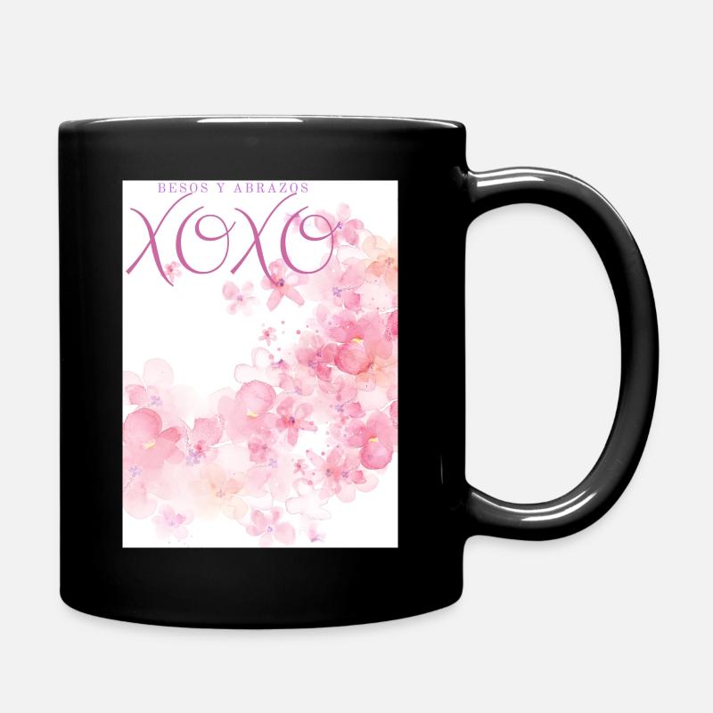 baisers et câlins - Mug uni - noir