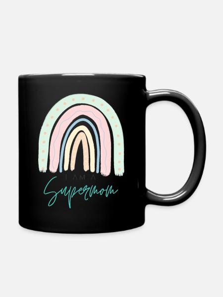 I Am A Supermom - Tasse einfarbig - Schwarz