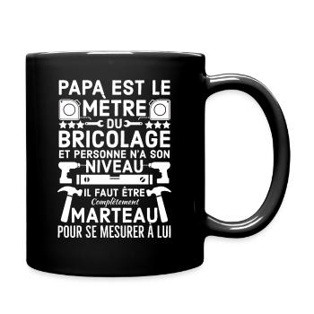 Papa le maître du bricolage 1 - Mug uni - noir - Droite