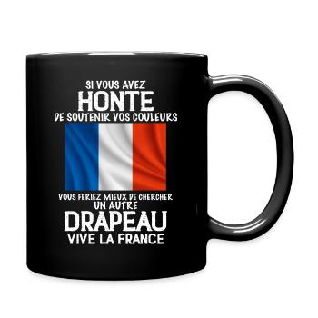 Les Couleurs De La France Drapeau Français - Mug uni - noir - Droite