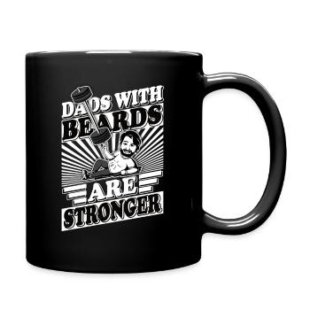 Gift idea for dad grandpa and uncle with beard - Full Colour Mug - black - Right