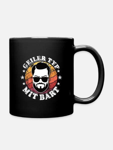 Geiler Typ mit Bart - Tasse einfarbig - Schwarz
