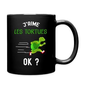Tortue Animal De Compagnie Humour Drôle - Mug uni - noir - Droite