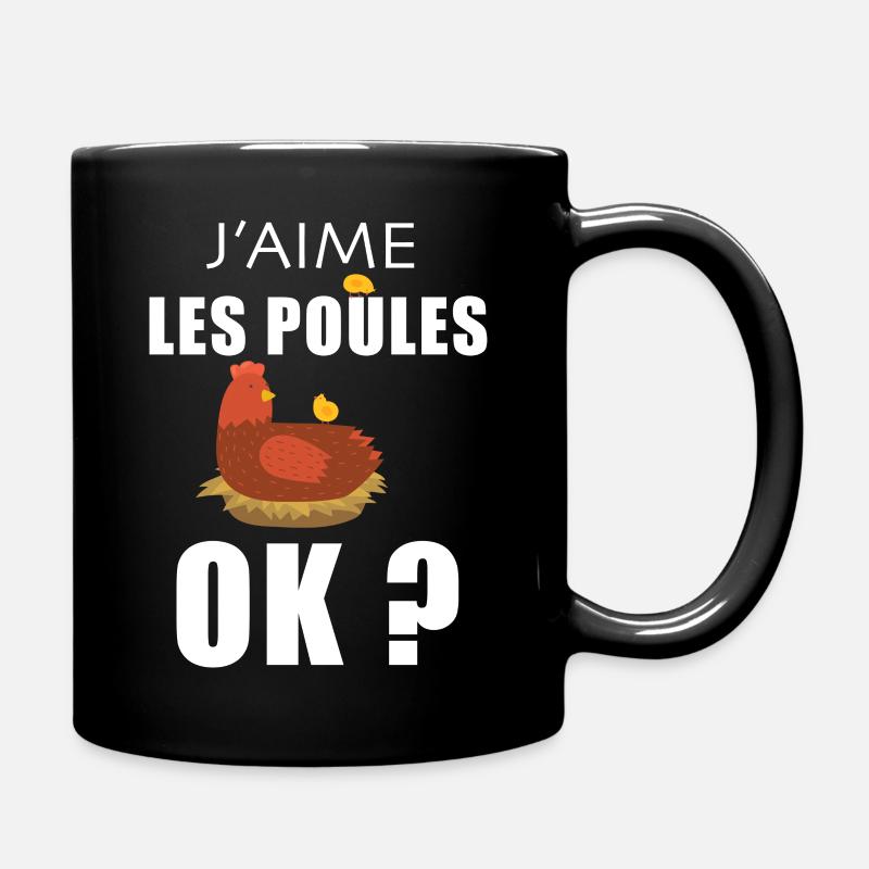 Poule Amour des Poules - Mug uni - noir
