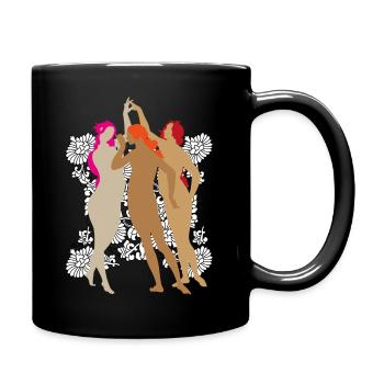 Schönheit Mensch - Tasse einfarbig - Schwarz - Rechts