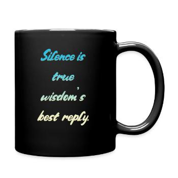 Silence Saying - Full Colour Mug - black - Right