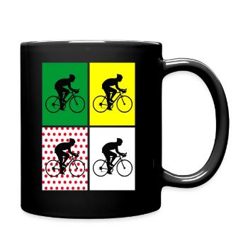 Tour Frankreich Farben TDF - Tasse einfarbig - Schwarz - Rechts