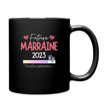 Future Marraine 2023 annonce de grossesse humour - Mug uni - noir - Droite