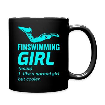 Finswimming Girl Swimming Swimmer Swim Water sport - Full Colour Mug - black - Right