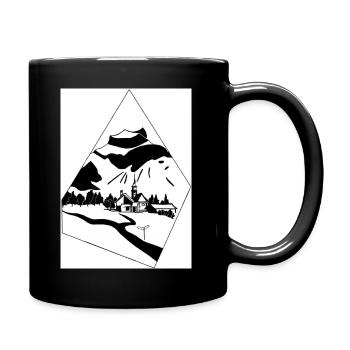 Bergdorf - Tasse einfarbig - Schwarz - Rechts