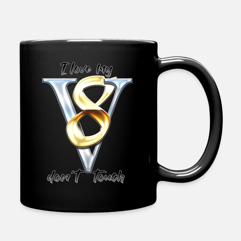 I Love my V8 - don´t touch - Tasse einfarbig - Schwarz