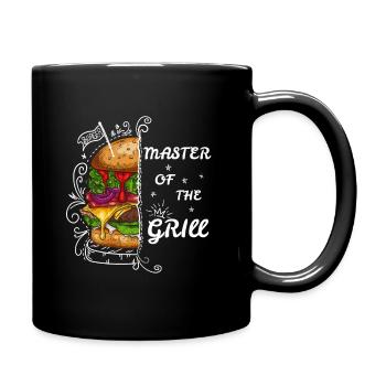 Burger Grill Master BBQ Grillmeister - Tasse einfarbig - Schwarz - Rechts
