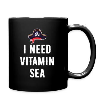 I NEED VITAMIN SEA - Full Colour Mug - black - Right