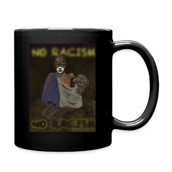 No Racism - Tasse einfarbig - Schwarz - Rechts