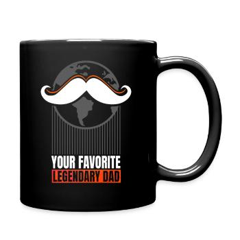 Your Favorite Legendary Dad Geschenk Familie - Tasse einfarbig - Schwarz - Rechts