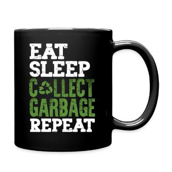 Collect Garbage – Rubbish Truck Driver Funny - Tasse einfarbig - Schwarz - Rechts