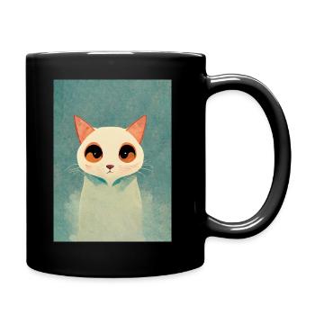 Cute Cat draw - Mug uni - noir - Droite
