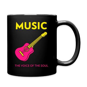 Gitarre - Music the Voice of the Soul - Tasse einfarbig - Schwarz - Rechts