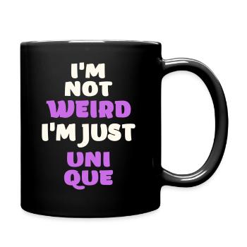 Funny funny Unique cool humor vector - Full Colour Mug - black - Right