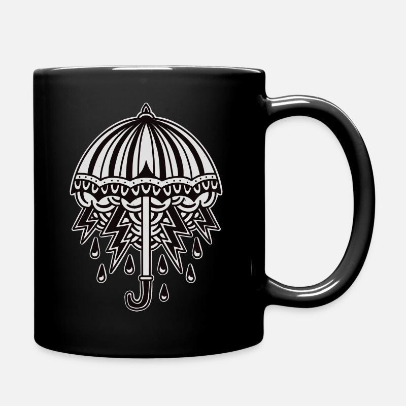 Parapluie de conception de tatouage old school - Mug uni - noir