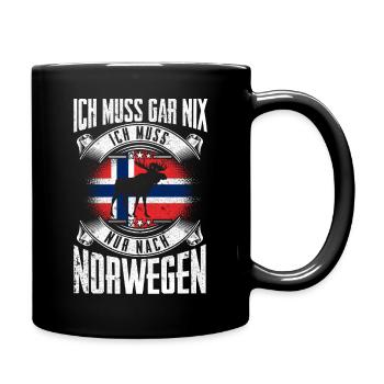 Norwegen - Tasse einfarbig - Schwarz - Rechts