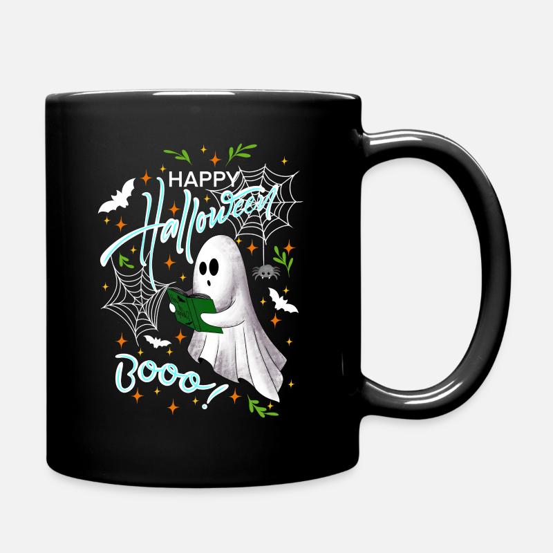 Happy Halloween Geist - Tasse einfarbig - Schwarz