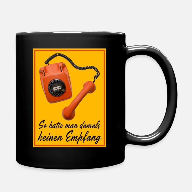 Telefon mit Wählscheibe - Tasse einfarbig - Schwarz