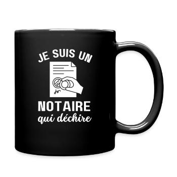 Notaire qui déchire Cadeau Humour - Mug uni - noir - Droite