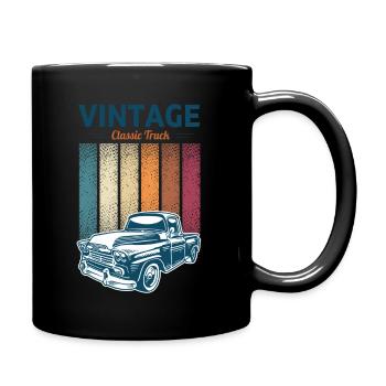 Voiture Vintage Retro Truck - Mug uni - noir - Droite