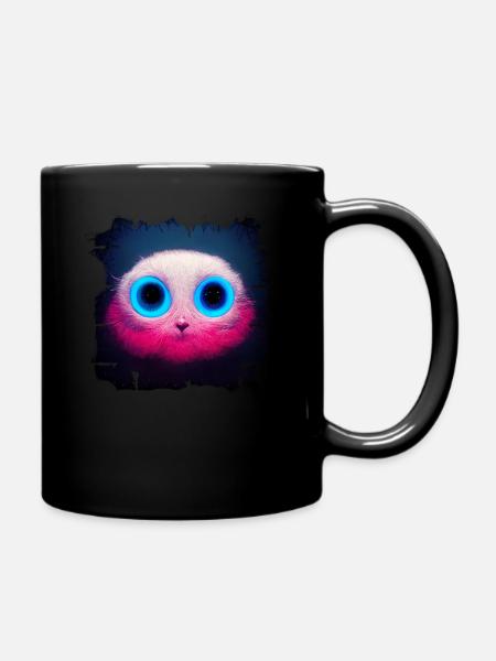 space ti meow - Full Colour Mug - black