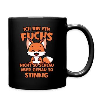 Ich bin ein Fuchs Schlau wie ein Spaß Niedlich Süß - Tasse einfarbig - Schwarz - Rechts