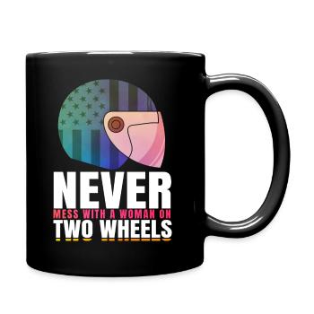 Joyable Wheels Of Amusing Women Of Bikers Squads - Full Colour Mug - black - Right