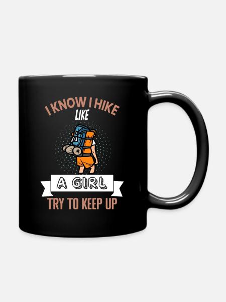 I know I walk like a girl... - Full Colour Mug - black