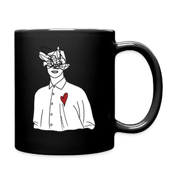 LineArt Hommes VII - Mug uni - noir - Droite
