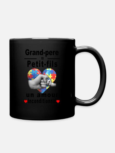 grand pere et petit fils - Mug uni - noir