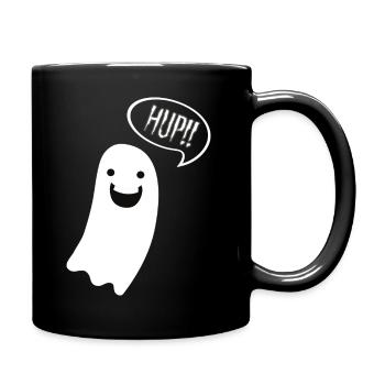Geist Ghost Boo Hup Halloween - Tasse einfarbig - Schwarz - Rechts