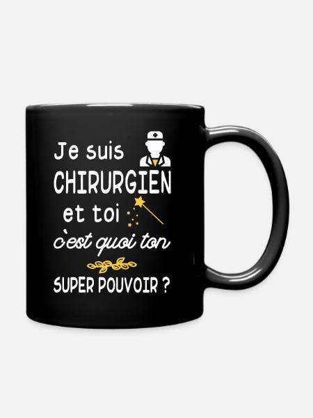 je suis chirurgien / cadeau chirurgien - Mug uni - noir