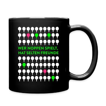 Tischtennis Fun-Shirt Noppen - Tasse einfarbig - Schwarz - Rechts