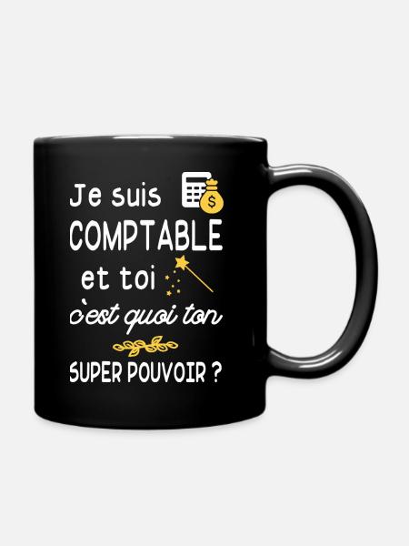 je suis comptable / humour comptable - Mug uni - noir