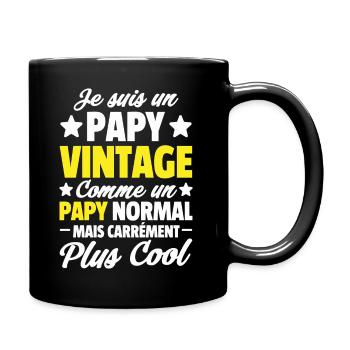 papy vintage / cadeau humour papy - Mug uni - noir - Droite