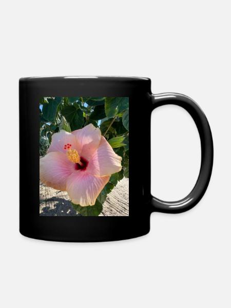 Hibiskus - Tasse einfarbig - Schwarz