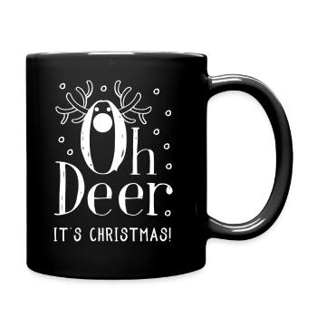 Oh Deer It s Chritsmas - Noël des rennes - Mug uni - noir - Droite
